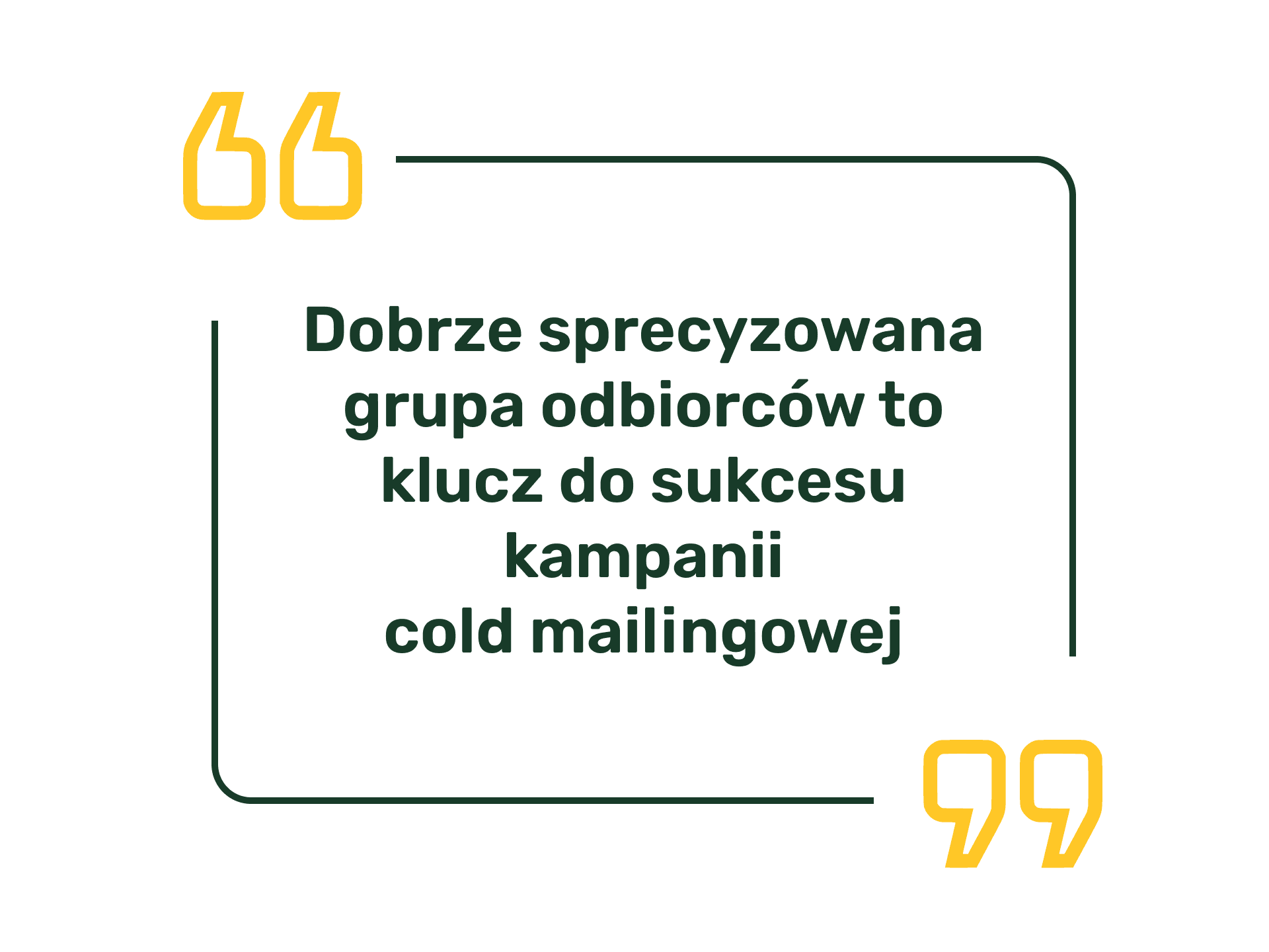 Grupa odbiorców cold maila