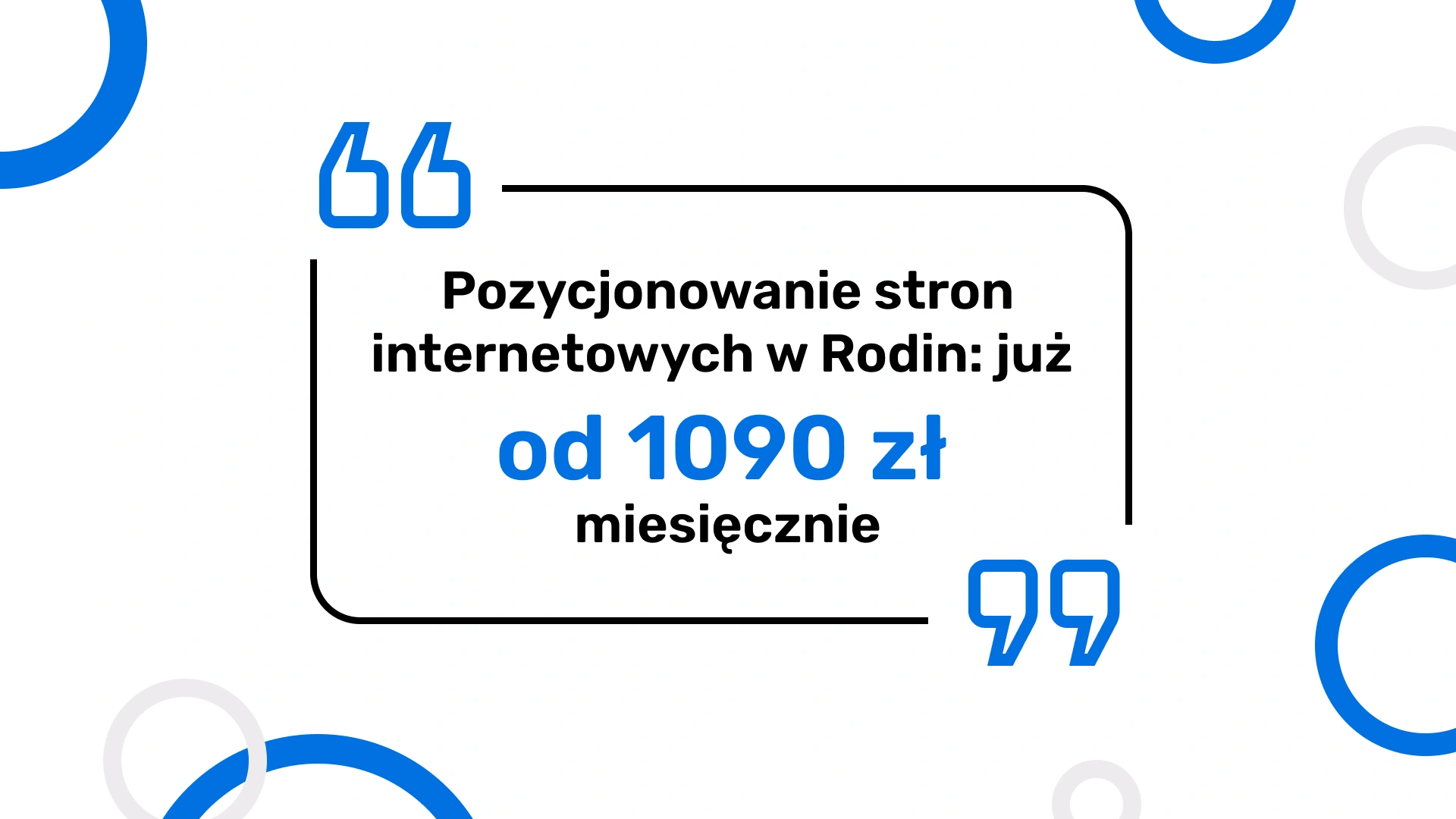 Pozycjonowanie stron internetowych w Rodin już od 1090 miesięcznie