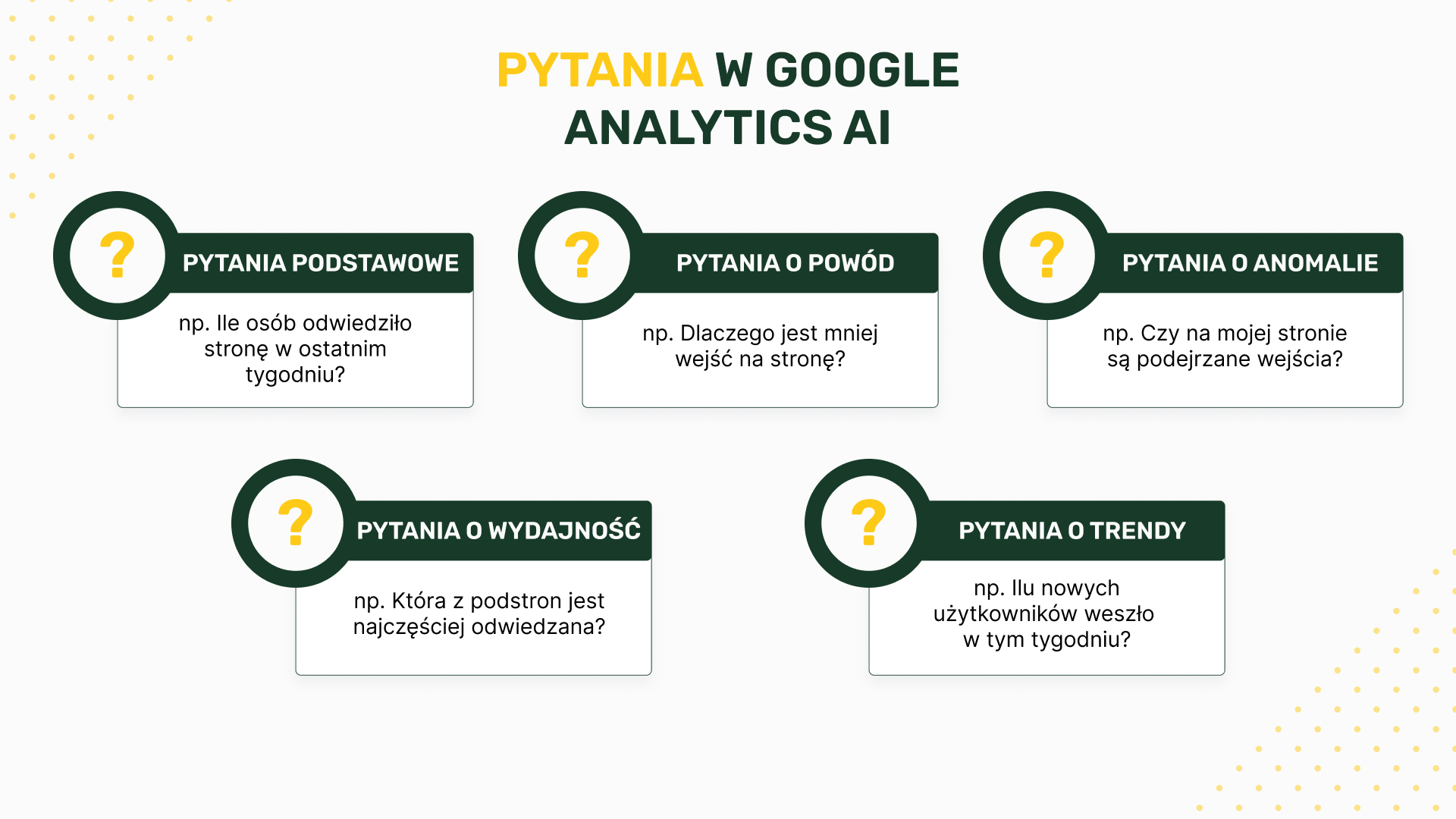 Pytania w Goggle Analytics AI
