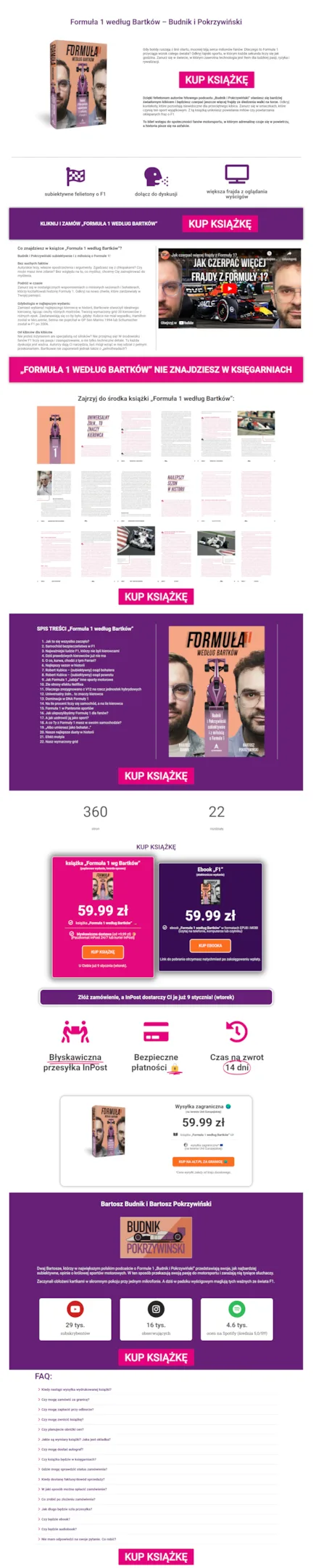 Przykład strony typu one page