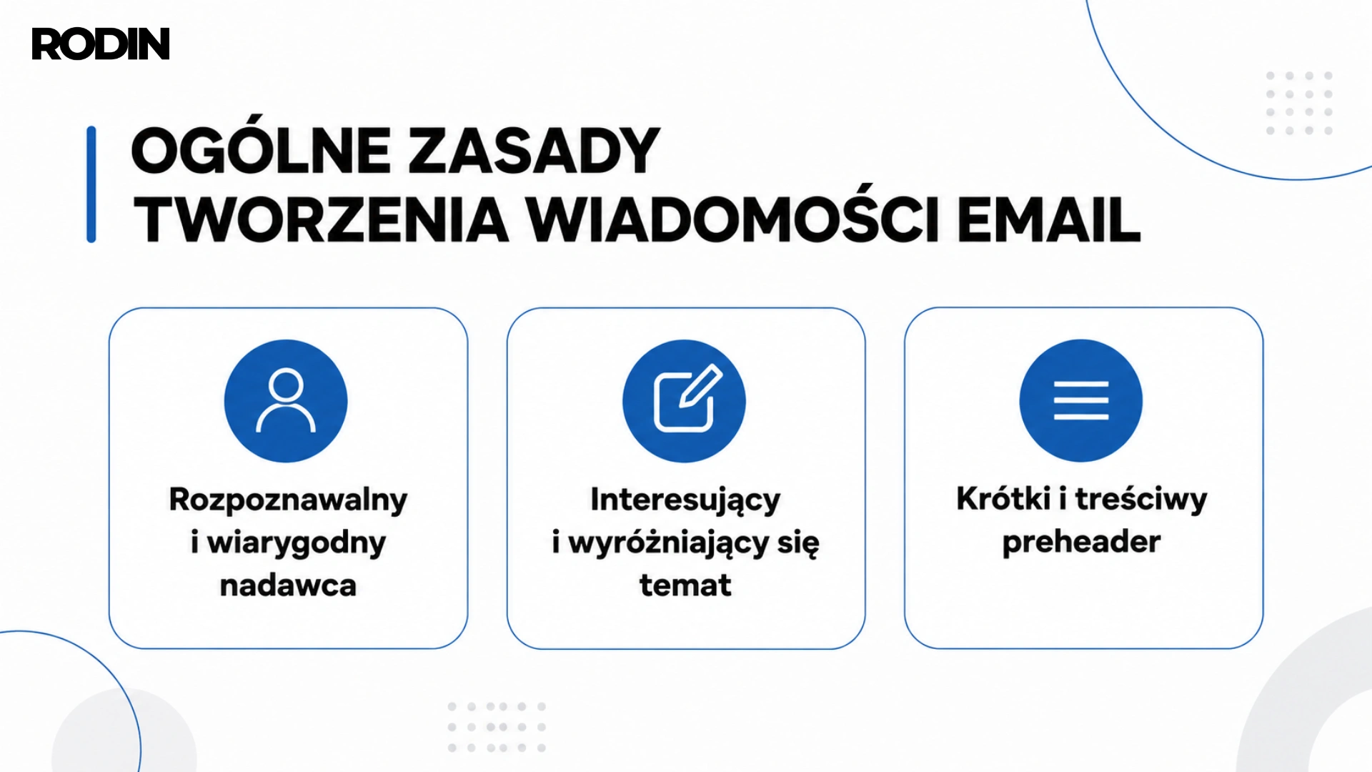 Ogólne zasady tworzenia wiadomości email