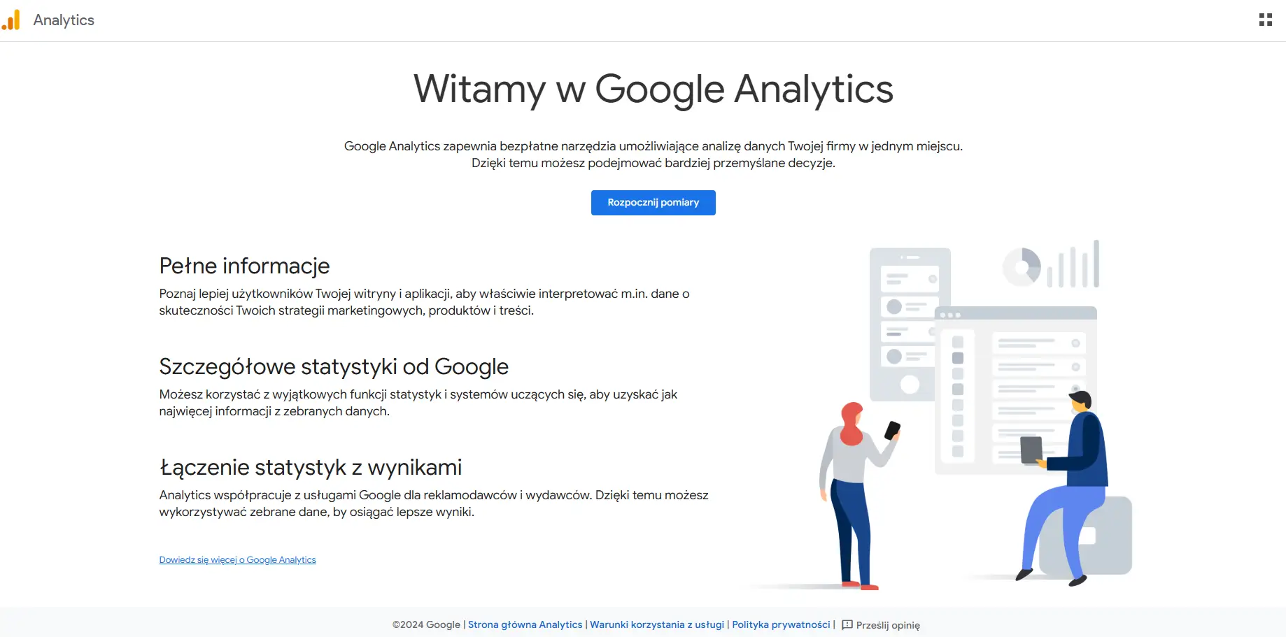 Witamy-w-google-analytics