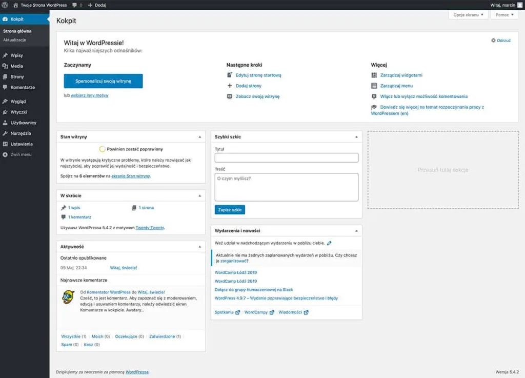 Kokpit WordPress