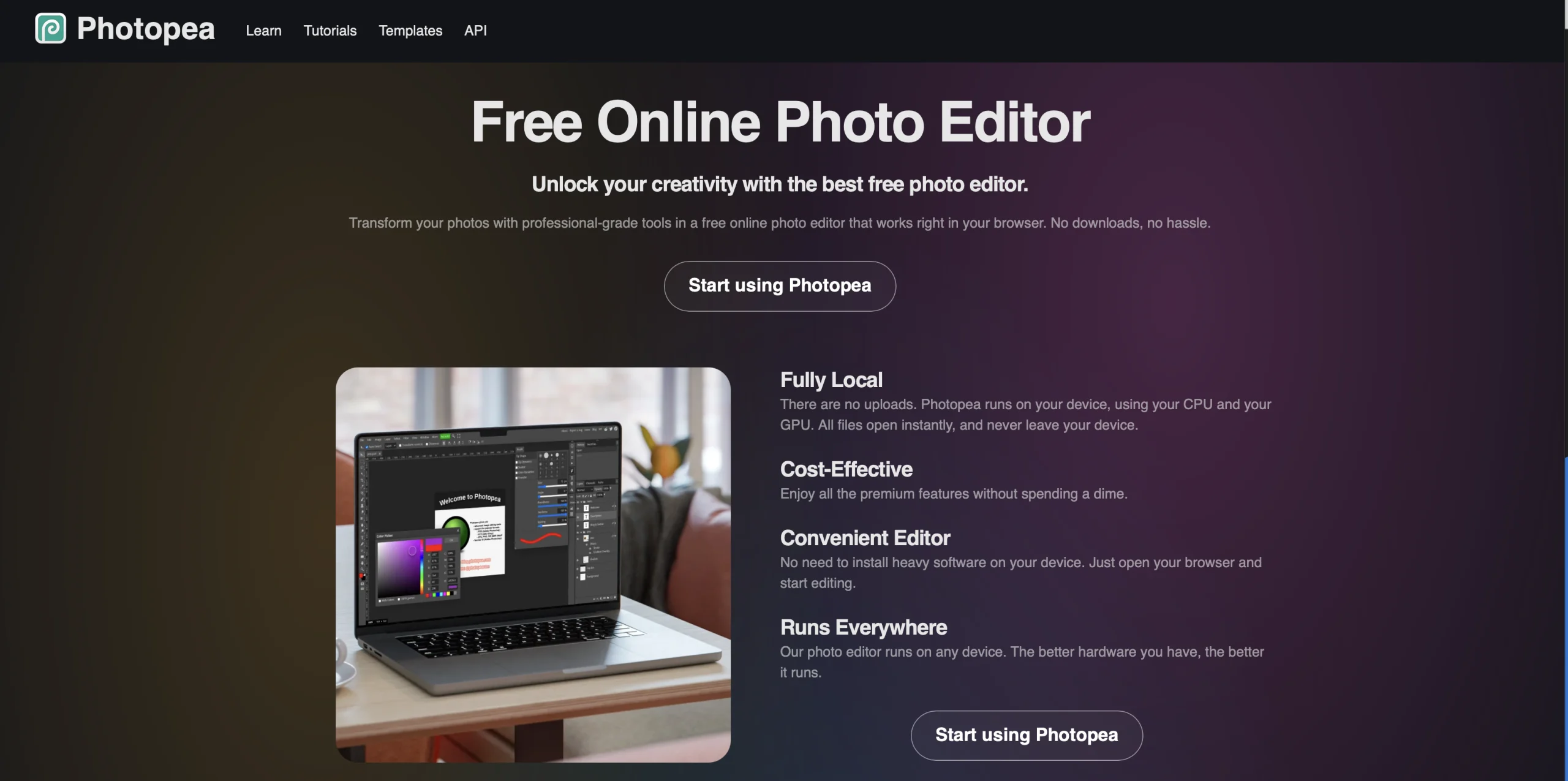 Photopea - darmowy edytor grafiki online