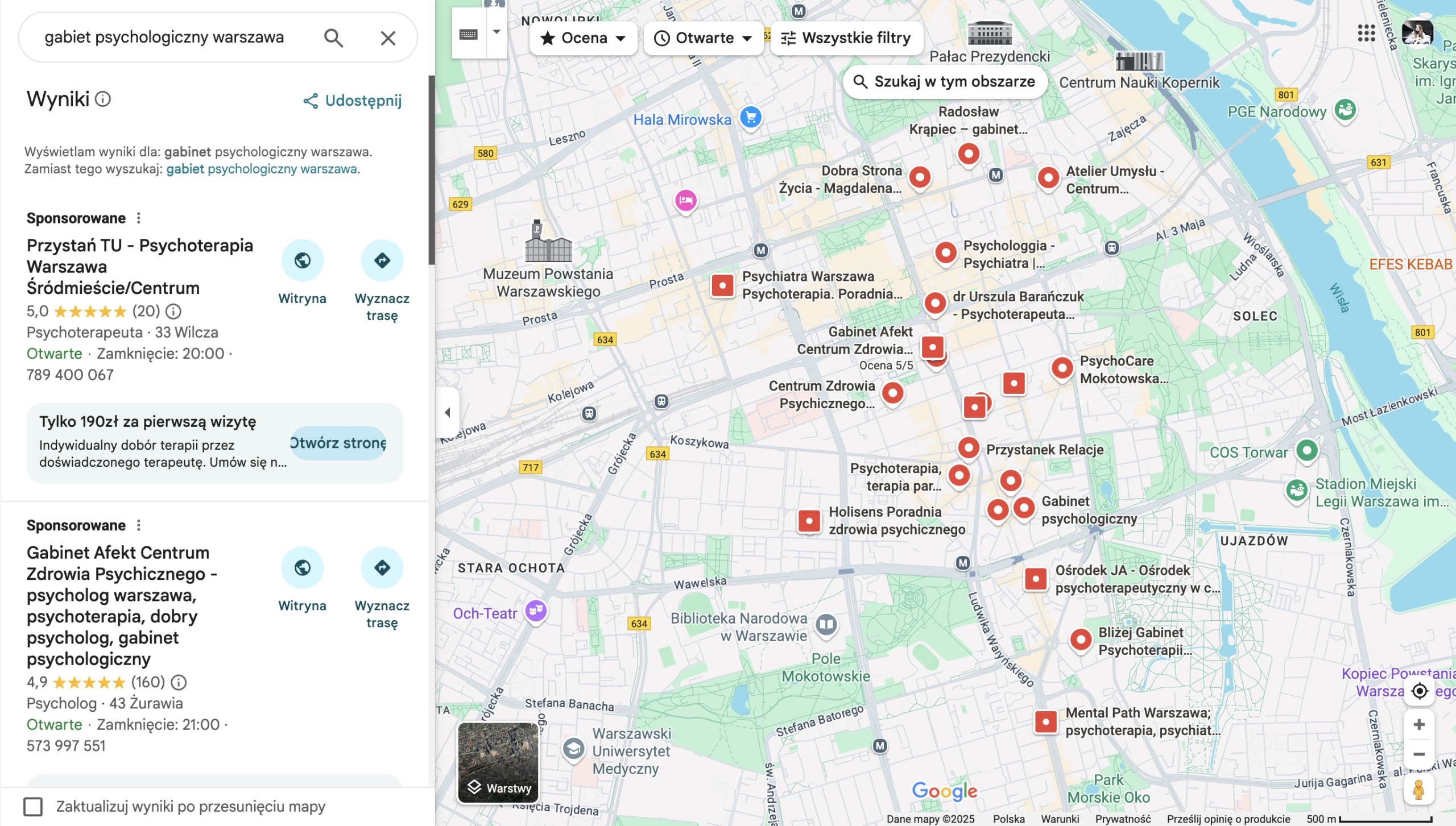 Reklama w Google Maps