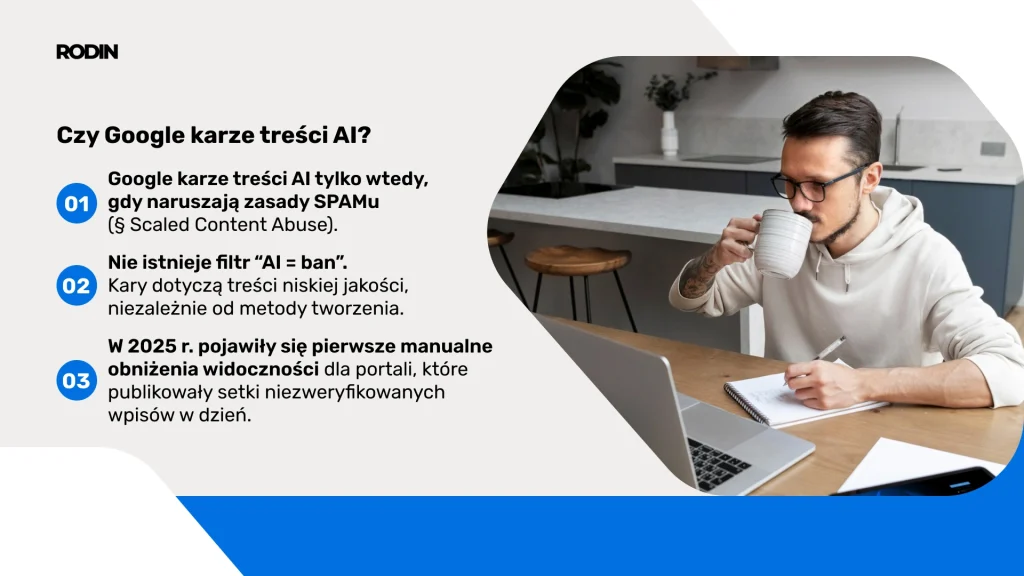 Czy Google karze treści AI? czy Google indeksuje strony generowane przez AI?
