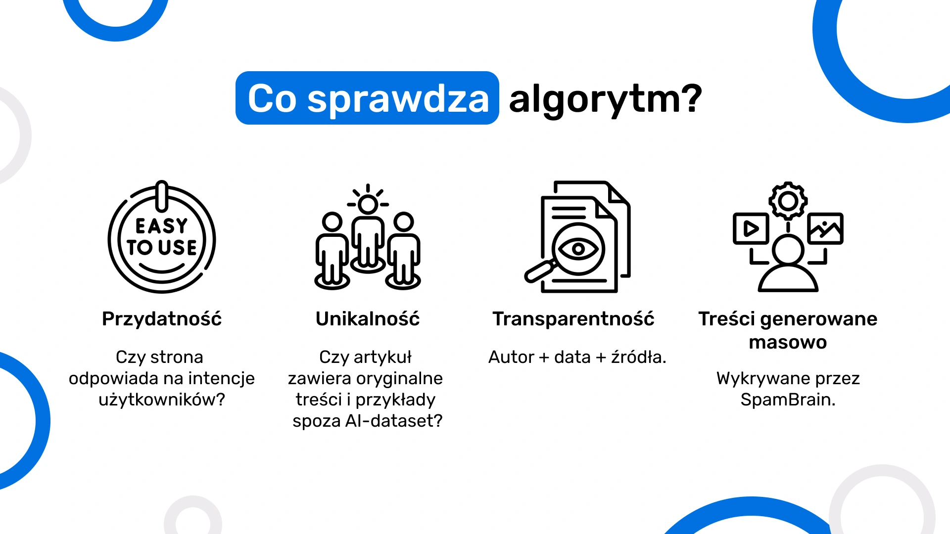 Co sprawdza algorytm Google? Czy Google indeksuje strony generowane przez AI?
