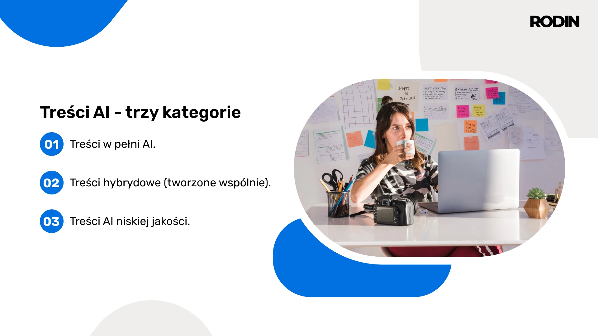 Treści AI - trzy kategorie