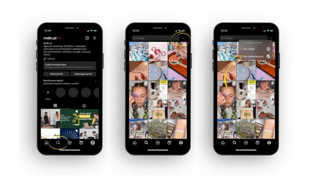 Turning off algorithms on Instagram