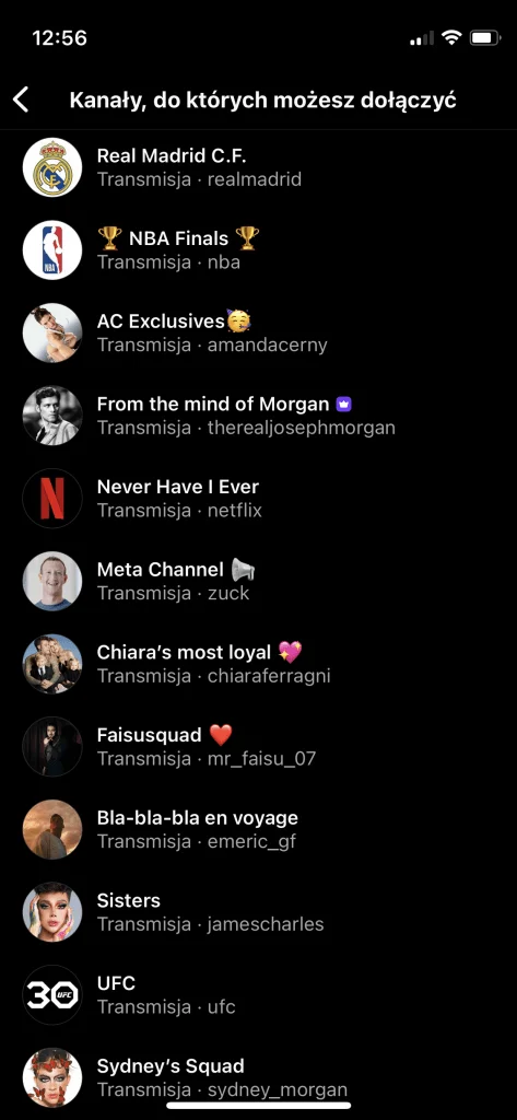 Channels you can join