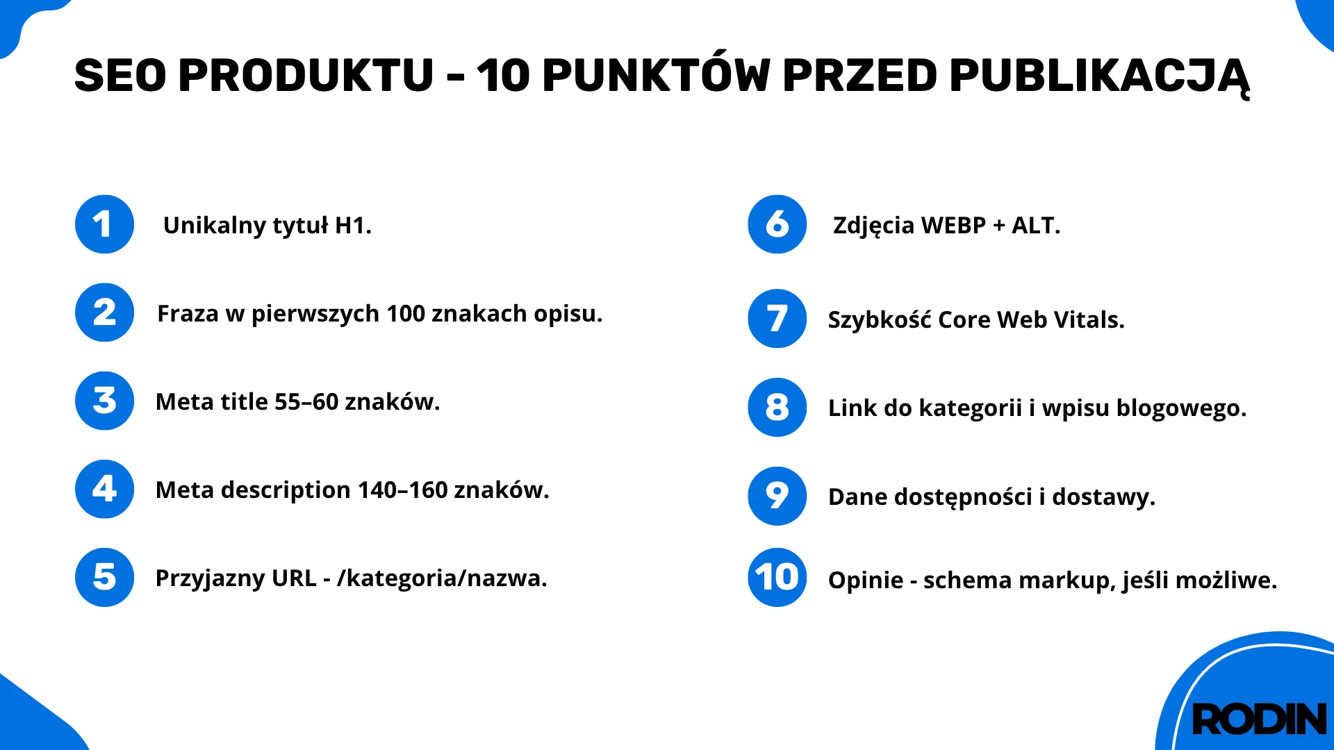 SEO produktu – 10 punktów przed publikacją