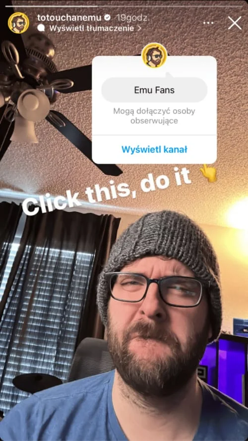 David Allen @tutouchanemu Broadcast Channel Instagram