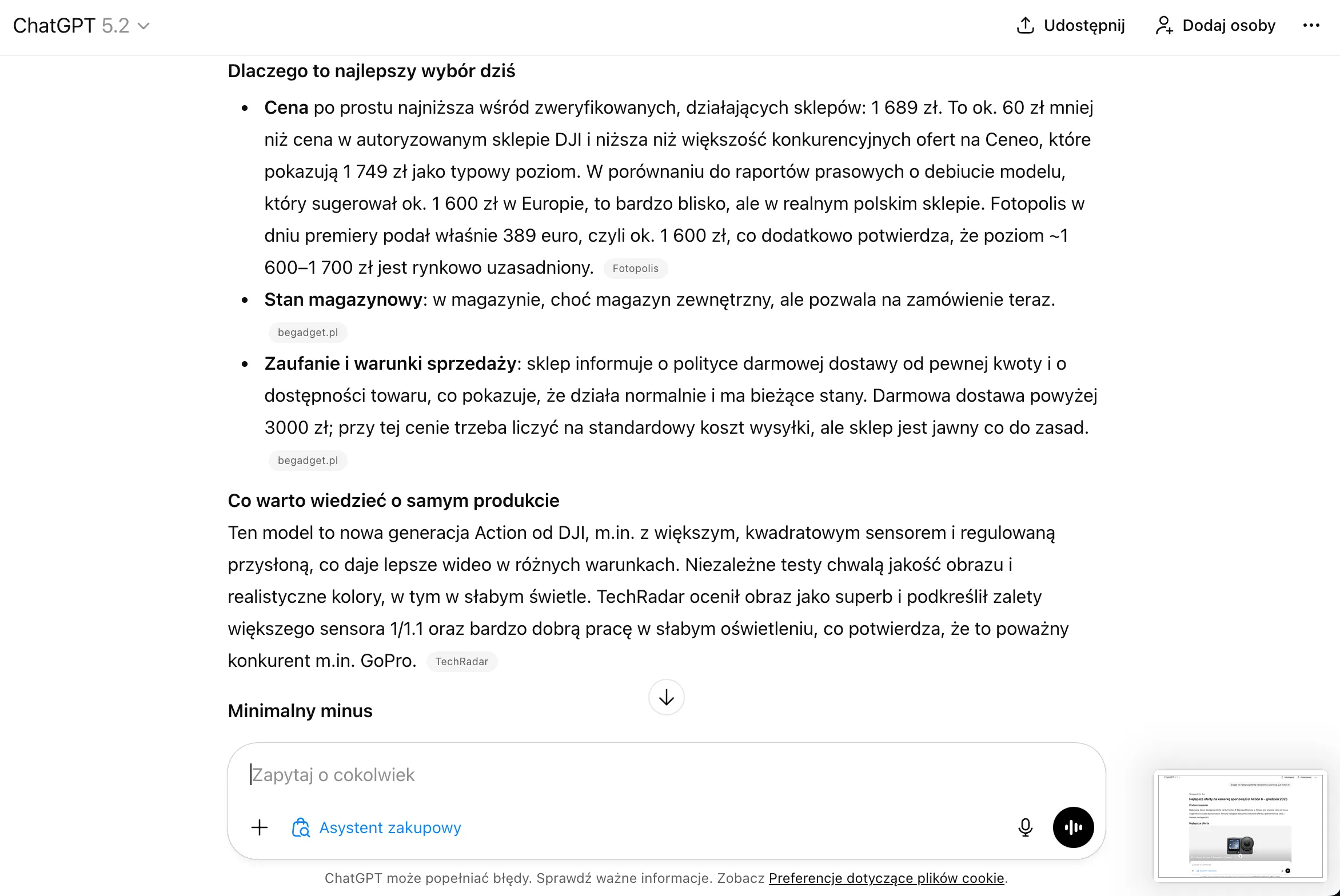 Dostajesz argumenty, a nie tylko rekomendacje