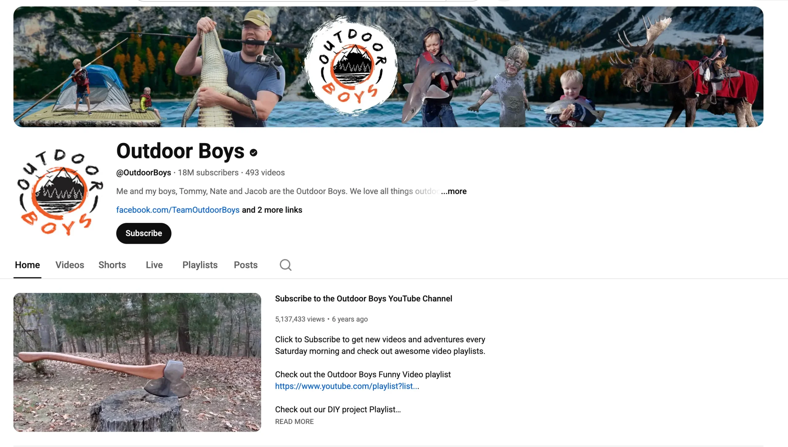 Outdoor Boys — 18 mln subskrybentów (YouTube)