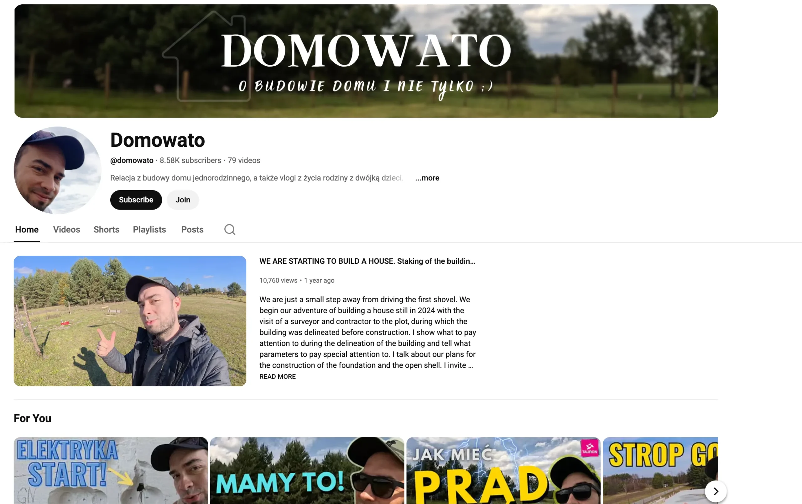 domowato — 8.5 tys. subskrybentów (YouTube)