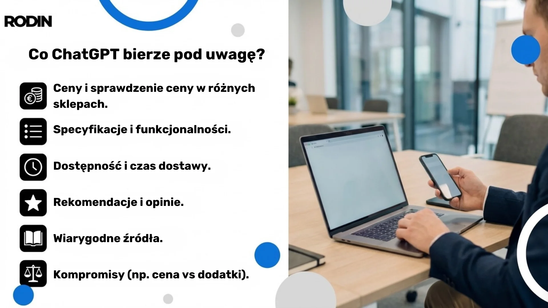 Co ChatGPT bierze pod uwagę?