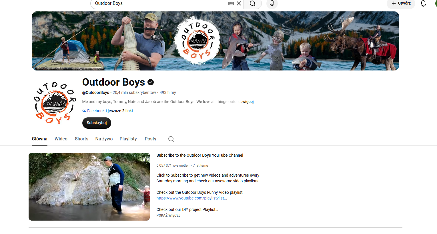 Outdor Boys YouTube