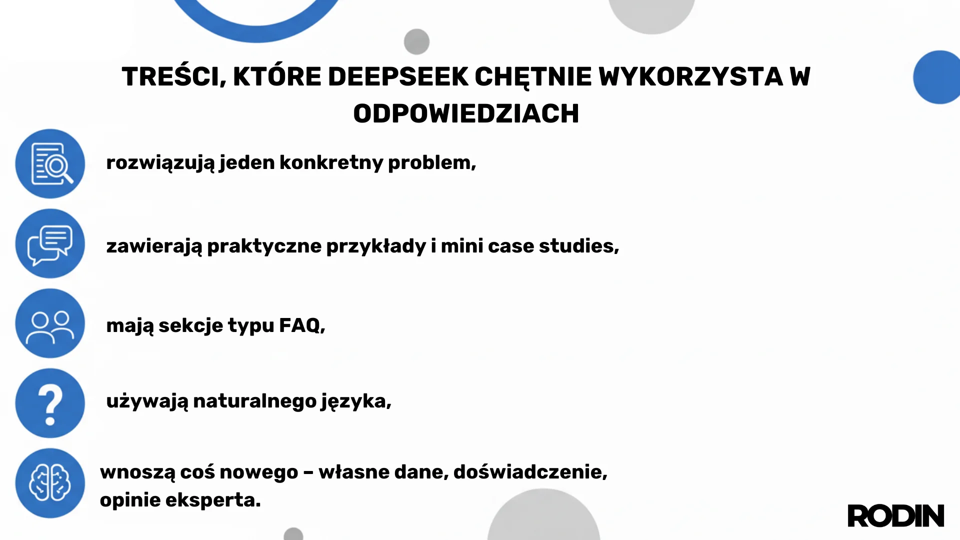 Treści, które DeepSeek chętnie wykorzysta w odpowiedziach