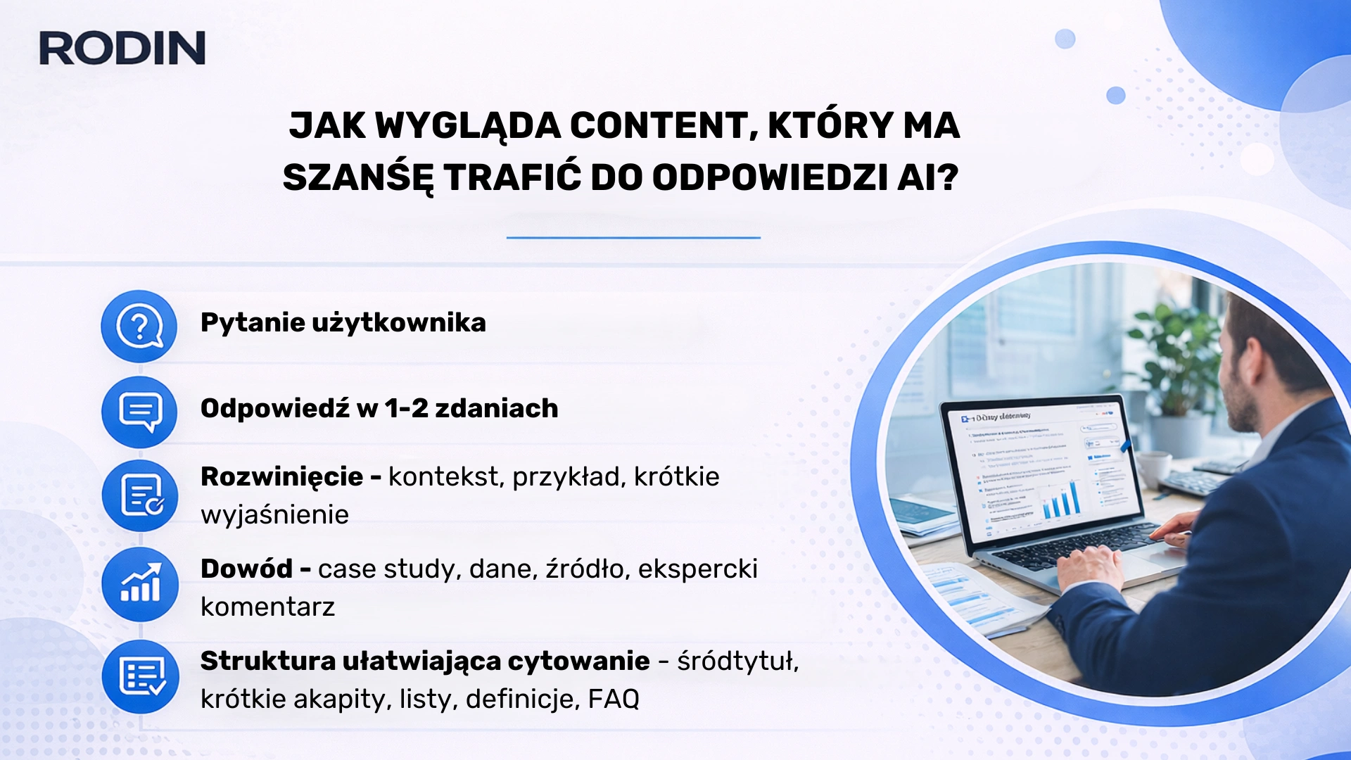 Jak wygląda content, który ma szansę trafić do odpowiedzi AI?
