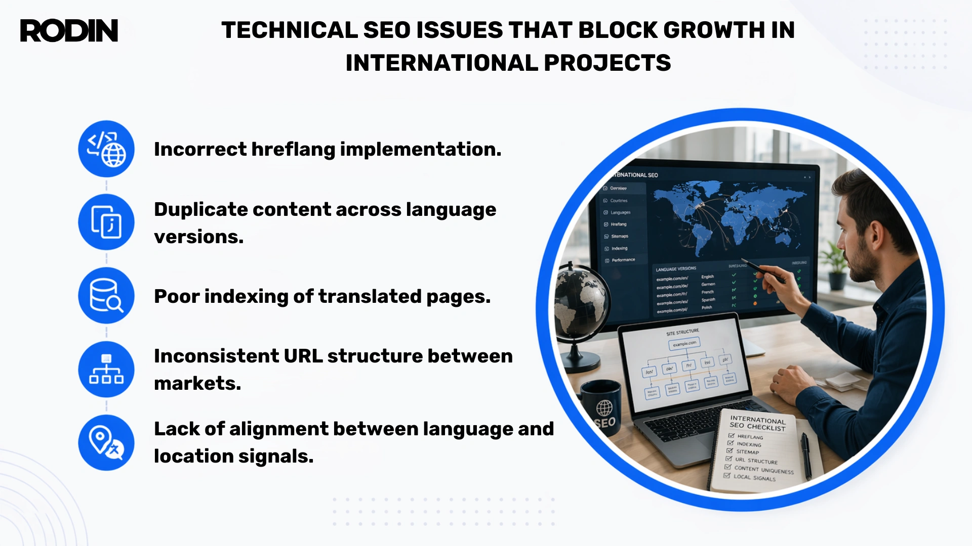 Technical SEO issues that block growth in international projects