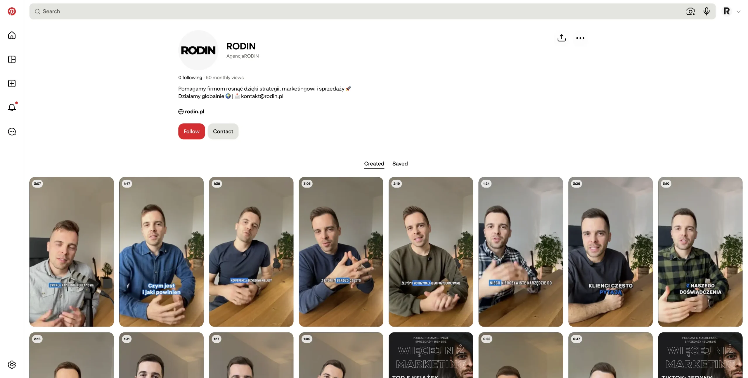 RODIN Agency Pinterest 