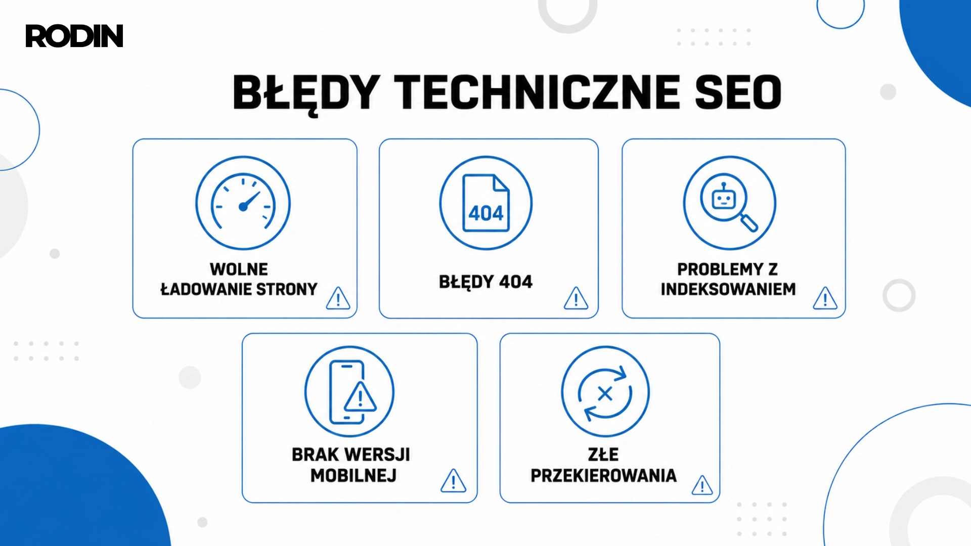 Błędy techniczne SEO
