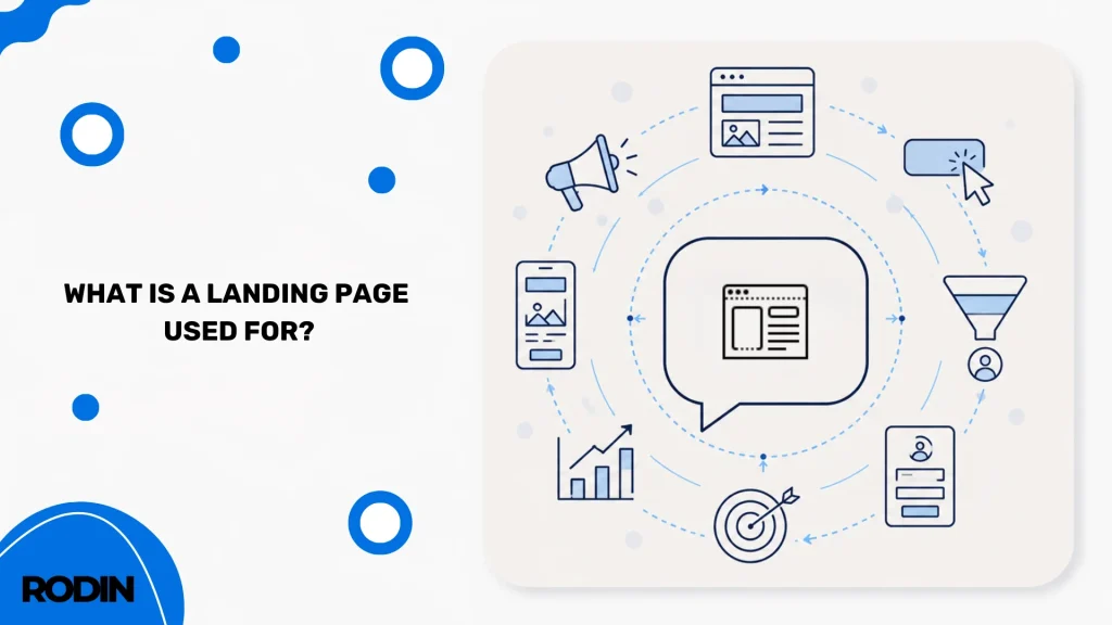 What is a landing page used for?