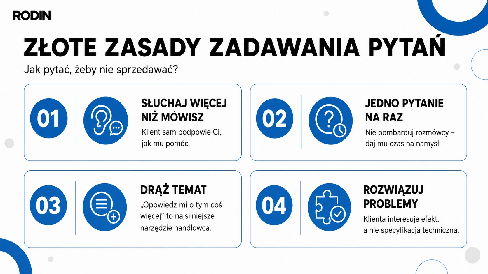 Złote zasady zadawania pytań