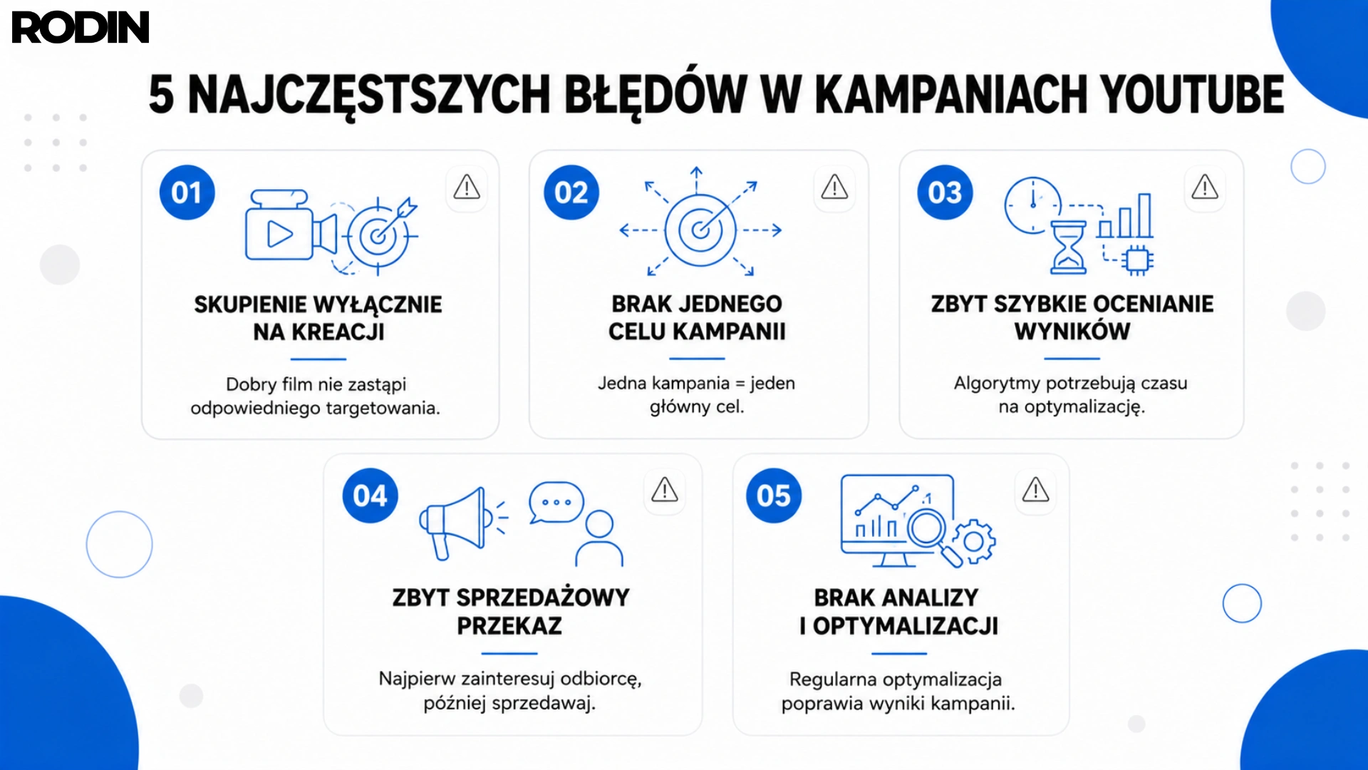 5 najczęstszych błędów w kampaniach YouTube