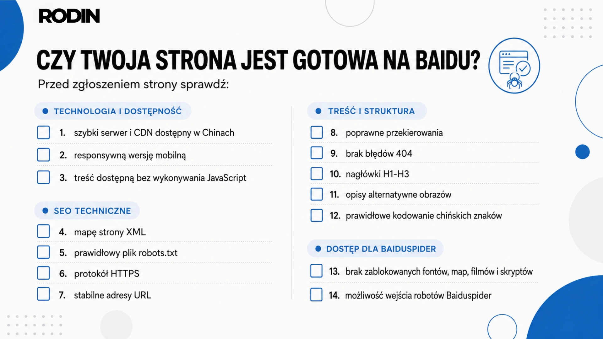 Czy Twoja strona jest gotowa na Baidu?
