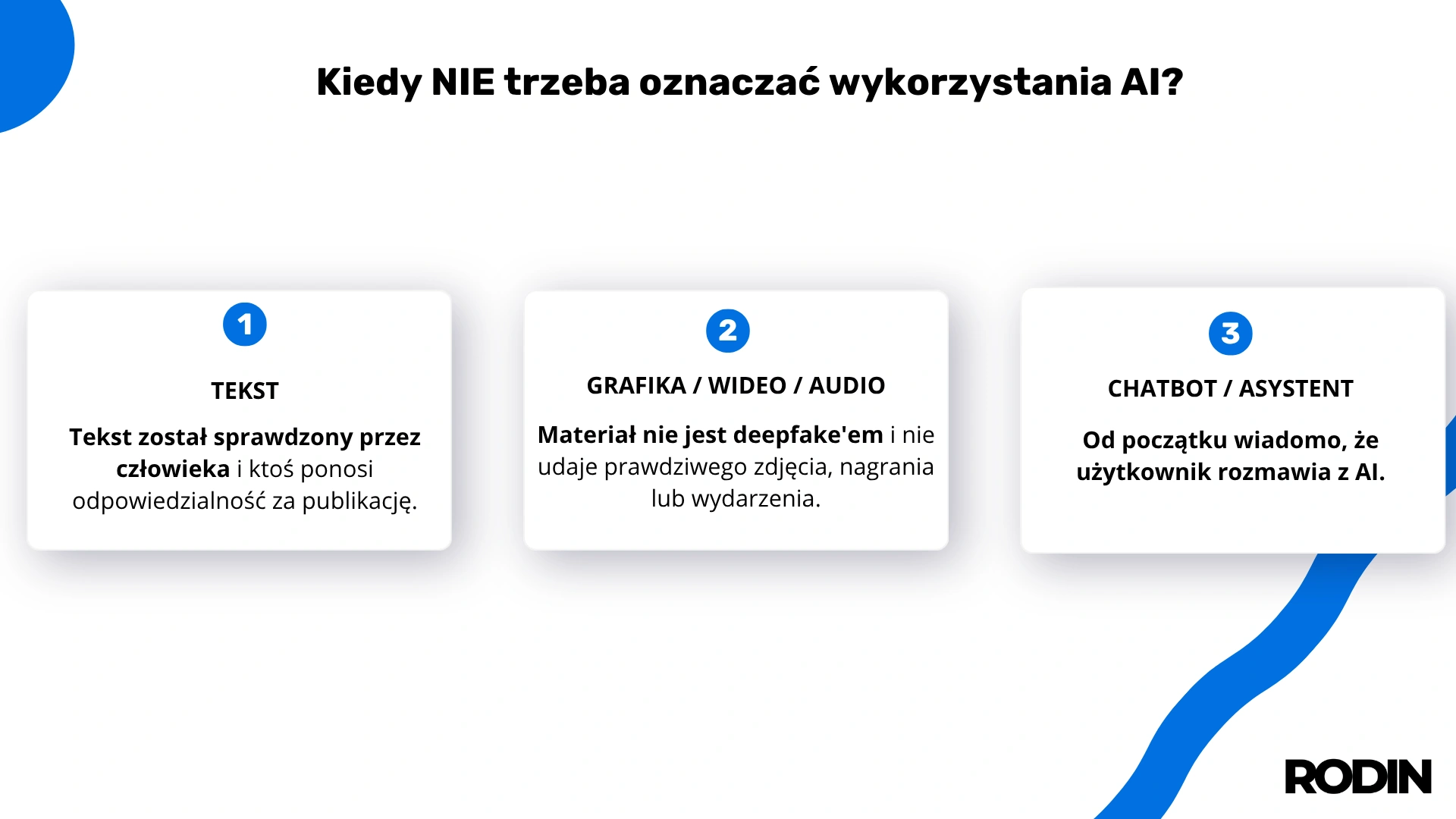 Kiedy nie trzeba oznaczać wykorzystania AI?