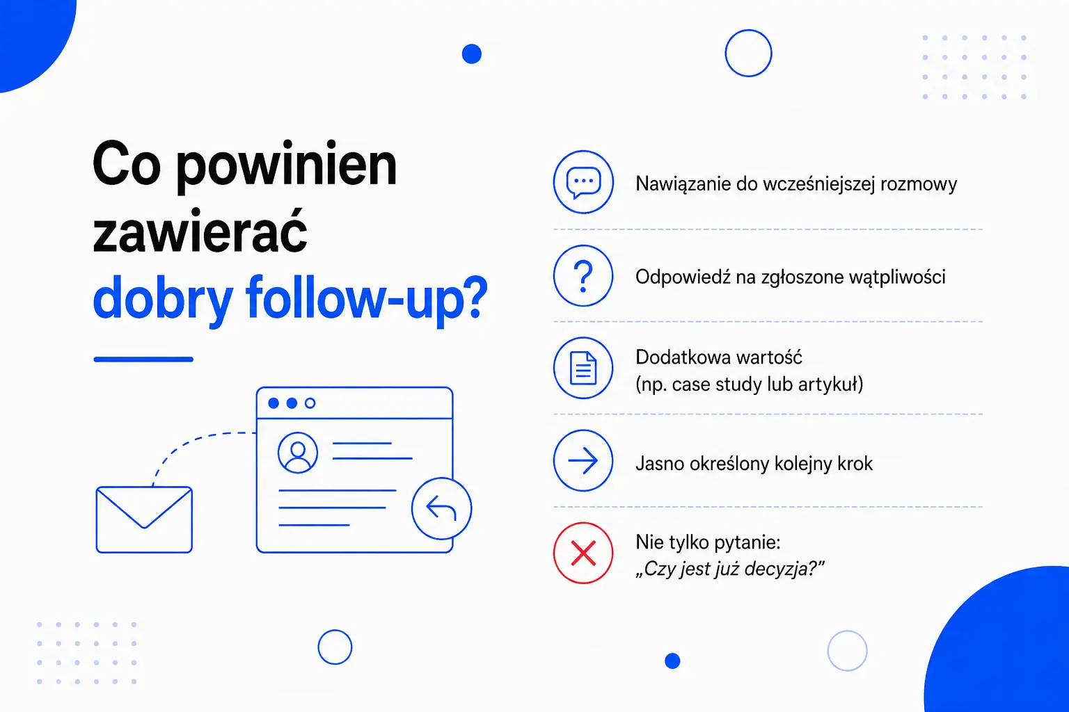 Co powinien zawierać dobry follow-up?