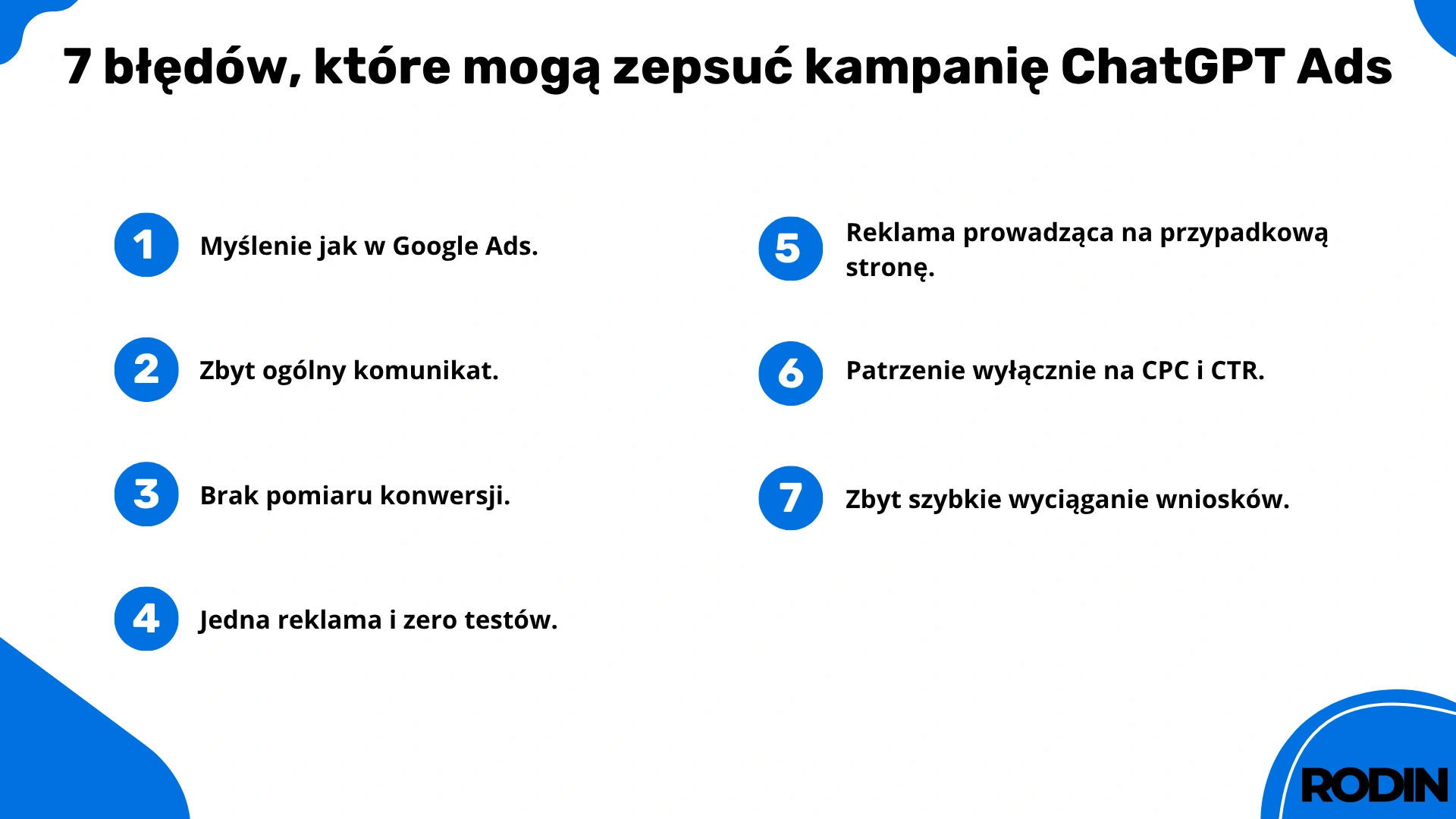 7 błędów, które mogą zepsuć kampanię ChatGPT Ads