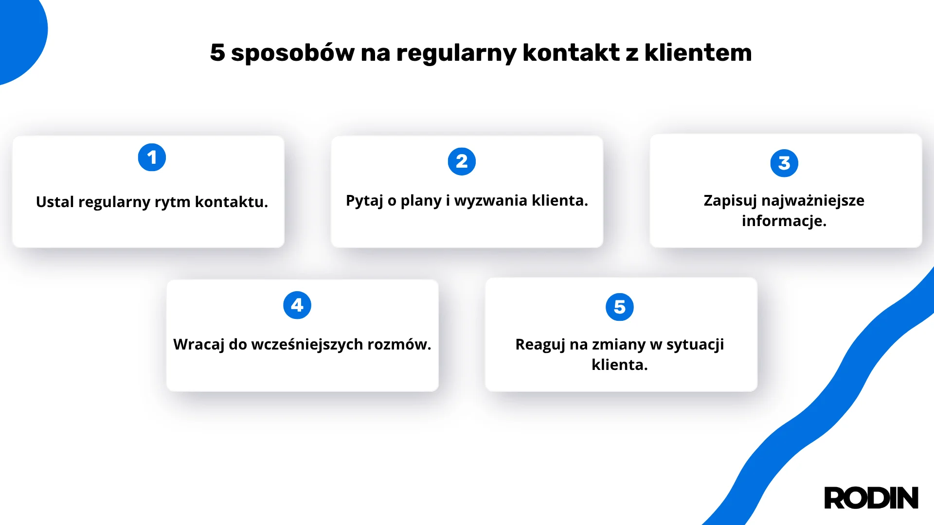 5 sposobów na regularny kontakt z klientem