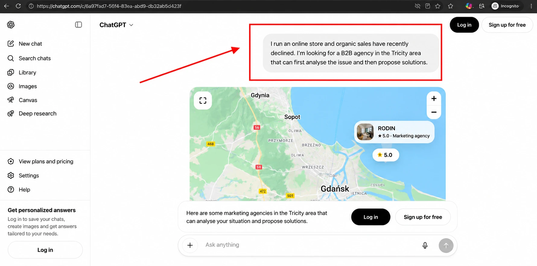 ChatGPT with maps