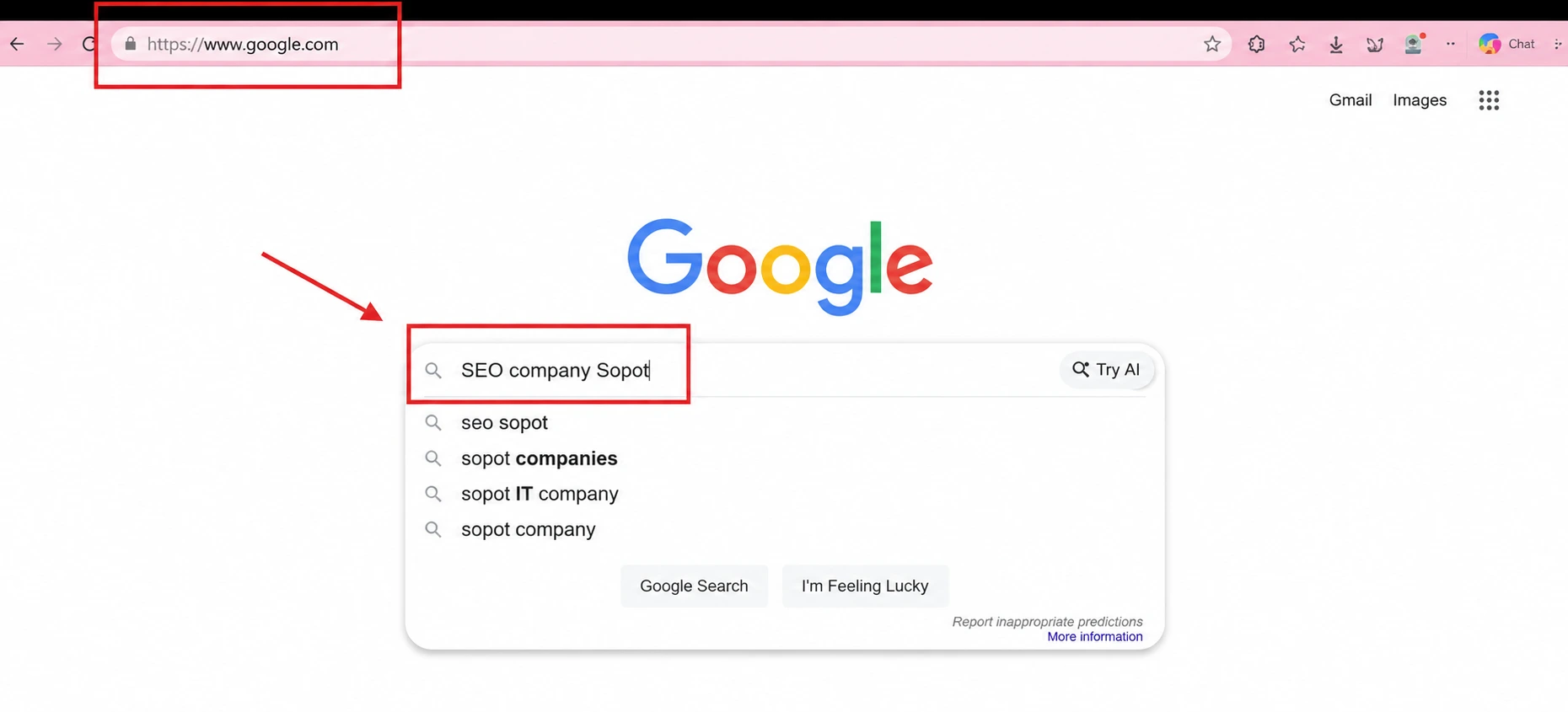 Google start