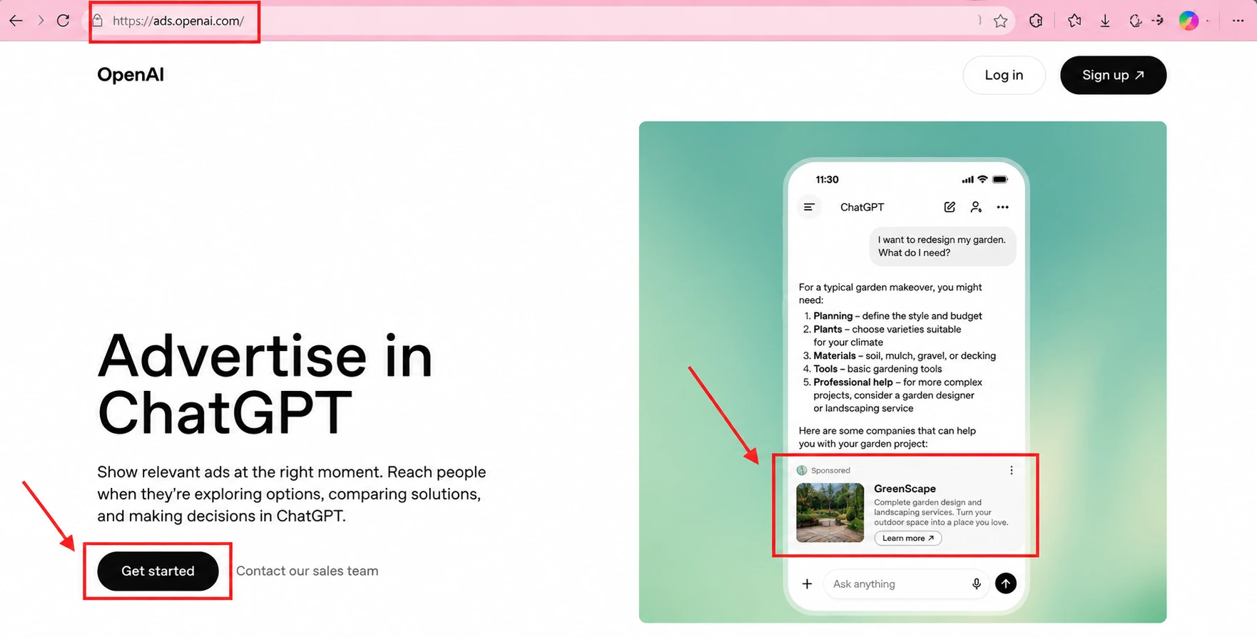 Advertise in ChatGPT