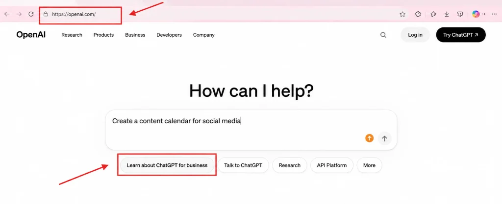 Main page Open AI